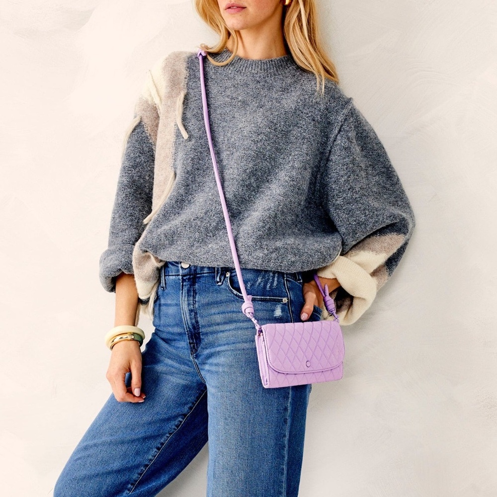 Vera Bradley Wildwood Crossbody Wallet Purse Small Mini Bag NWT Purple Lavender